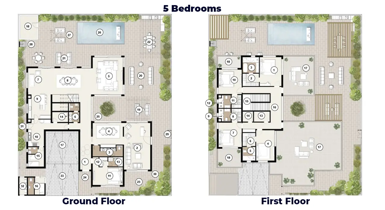 5 Bedroom Floor Plan